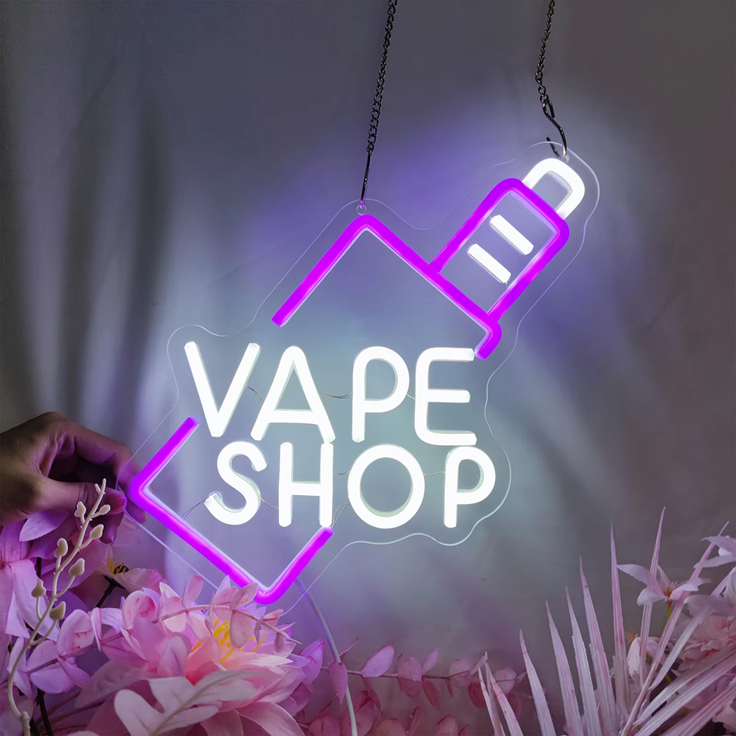 Vape shop led sinal de néon ap - Vaping Shop avaliação e preço